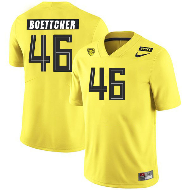 Men #46 Bryce Boettcher Oregon Ducks College Football Jerseys Stitched Sale-Yellow